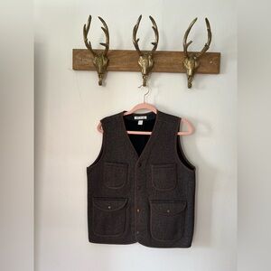 Steven Alan Brown Wool Vest.  Cool pocket detailing.